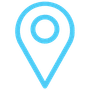 Blue location pin icon marking a place on a map